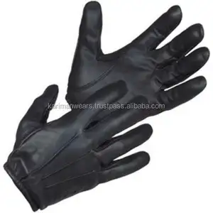 Guantes de cuero para conducir para hombre y mujer, a la moda, color negro