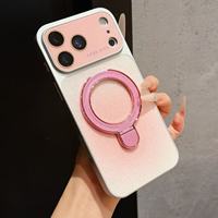 Coque de téléphone QY avec fenêtre large en élastomère thermoplastique de qualité Corning pour 18 Pro Max avec support anneau