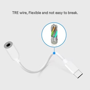 Adaptador de <span class=keywords><strong>Cable</strong></span> Tipo-C a 3.5mm Económico, USB-C Macho a Conector Hembra de Audio Auxiliar de 3.5, Alimentación <span class=keywords><strong>OTG</strong></span> para Samsung, <span class=keywords><strong>iPhone</strong></span>, iPad - Product Image 3