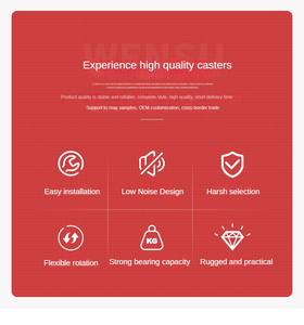 2 Zoll transparenter Polyurethan Bürostuhl Lenkrad <span class=keywords><strong>50mm</strong></span> Möbel Lenk rollen Doppel kugellager Schwere Tragfähigkeit - Product Image 6