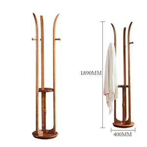 Roble Twist Center Stand Hall Tree/Percha <span class=keywords><strong>de</strong></span> <span class=keywords><strong>madera</strong></span> maciza para sombreros Percha <span class=keywords><strong>con</strong></span> estante Marrón - Product Image 1