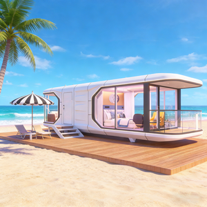 Star Villa Camping, Hotel Cápsula Impermeable con Estructura de Acero, Cabaña Prefabricada, Cápsula Espacial, <span class=keywords><strong>Residencia</strong></span> Modular para Exteriores - Product Image 1
