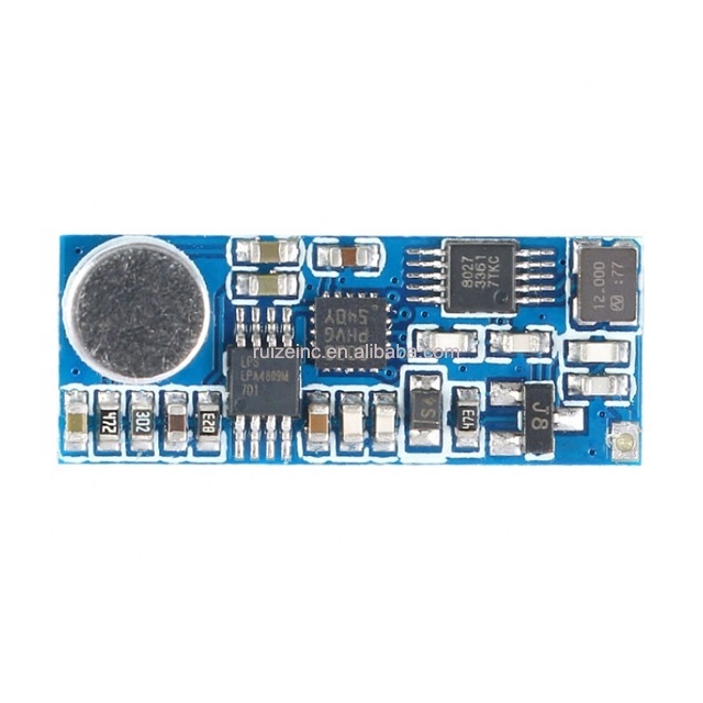 Mini FM Transmitter Module Wireless Microphone Single Channel Board 3-5V 100mW Adjustable Sensitivity PLL 76.0MHz-108.0MHz
