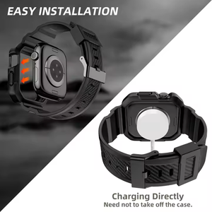 สายนาฬิกาข้อมือแบบสปอร์ต VIETAO Sport ขนาด 46 มม. สีดำ ทำจากยาง พร้อมหัวเข็มขัดแบบ Pin Buckle สำหรับ Series 10 และ IWatch - Product Image 2