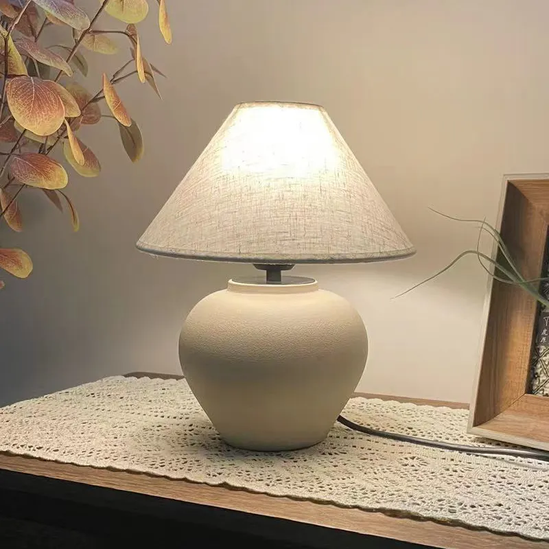 Chất lượng cao giá rẻ giá Nhà Sáng tạo Đèn bàn gốm Nhật Bản khách sạn phòng khách cạnh giường ngủ đèn bàn