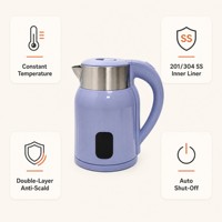 Bouilloire Électrique Instantanée en Acier Inoxydable à Prix Bas, 2,5 L, 1500 W, Double Couche, Résistante à la Chaleur, Utilisation Hôtelière, Automatique