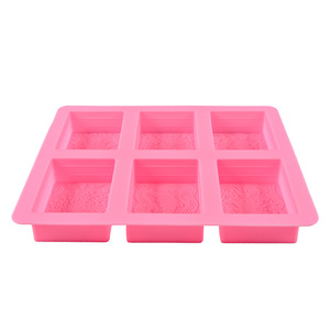 Molde de Silicona Rectangular de 6 Cavidades con Patrón para Hornear en la Cocina, Molde para Jabón Hecho a Mano - Product Image 4