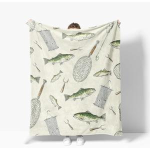 Marine Life Flannel <b>Blanket</b> Throw <b>Blanket</b> Nap <b>Blanket</b> Reversible Cozy Warm for Travel <b>Camping</b> Custom Print Bulk Wholesale - Product Image 4