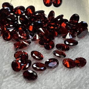 Piedras Sueltas de Circonia Cúbica Sintética, Corte Pera, 5x7 mm, Color Granate - Product Image 1