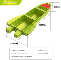 Bateau de pêche pliable en PE de haute qualité, portable, durable, détachable, pour lac/rivière, supporte un moteur hors-bord, 800 kg, neuf