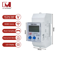 Compteur d'énergie solaire numérique bidirectionnel monophasé 5-1000VDC RS485 Modbus pour rail DIN, moniteur de puissance CC