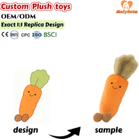 Boneka Plush Bentuk Wortel OEM ODM, Boneka Sayuran Lembut untuk Dekorasi Sofa, Pereda Stres, Hadiah Teman