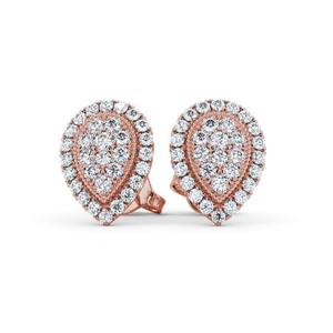 2024 élégant nouveau créateur de bijoux en gros grappe coupe ronde laboratoire cultivé diamant boucles d'oreilles mariage mariée boucle d'oreille pour les femmes - Product Image 1