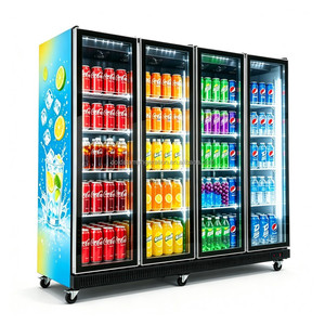 Nouvelle Vitrine Réfrigérée à Grande Capacité 2026, 4 Portes, Entièrement en Verre, avec Circulation d'Air pour Boissons - Product Image 3