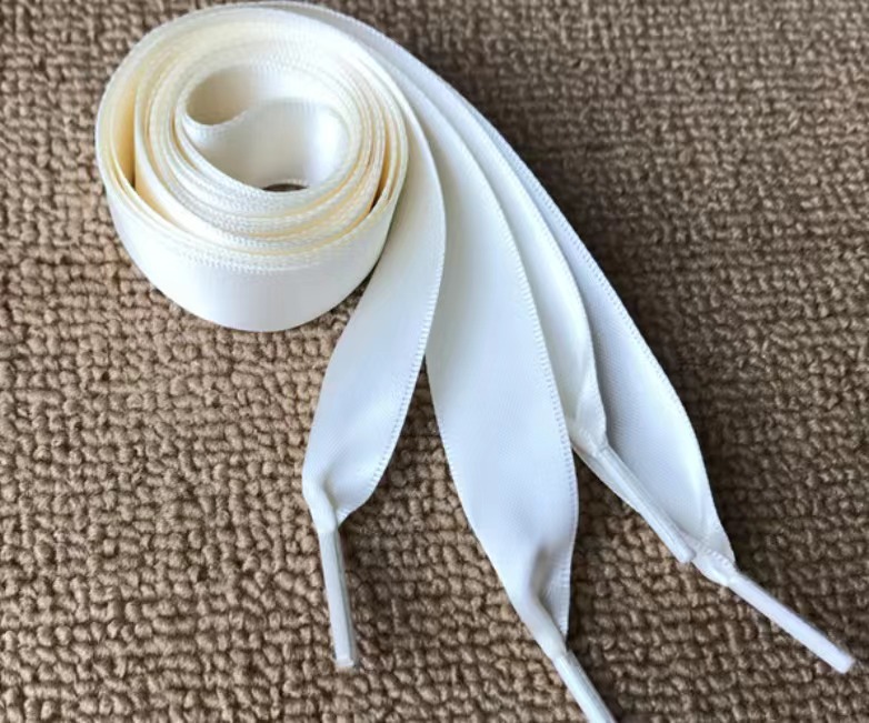 Elegant Polyester Flat 2cm Wide Multicolor Satin Ribbon Webbing Shoelace for Causal Shoes