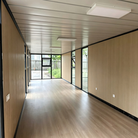 SKYLINE Maison conteneur préfabriquée modulaire à deux étages avec mur-rideau en verre, design moderne, respirante, 20ft 40ft, pour hôtel et villa
