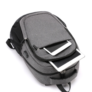 Estilo coreano personalizable oem barato impermeable rígido gris paquete de la Universidad de ocio de cargador usb de viaje mochila para los hombres - Product Image 4