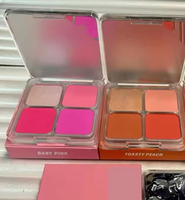 Palette de fards à joues Soft-Focus Blurring Blushlighter 4 teintes, poudre pour les joues mate et nacrée haute brillance pour les maquilleurs professionnels