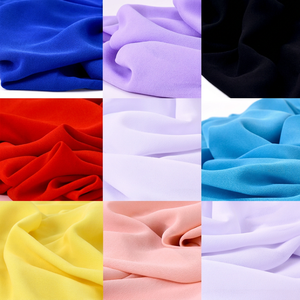 White Pearlescent Crinkle Chiffon Fabric Thick Solid Sheer Material For Dress Clothing Garment Making - Product Image 3