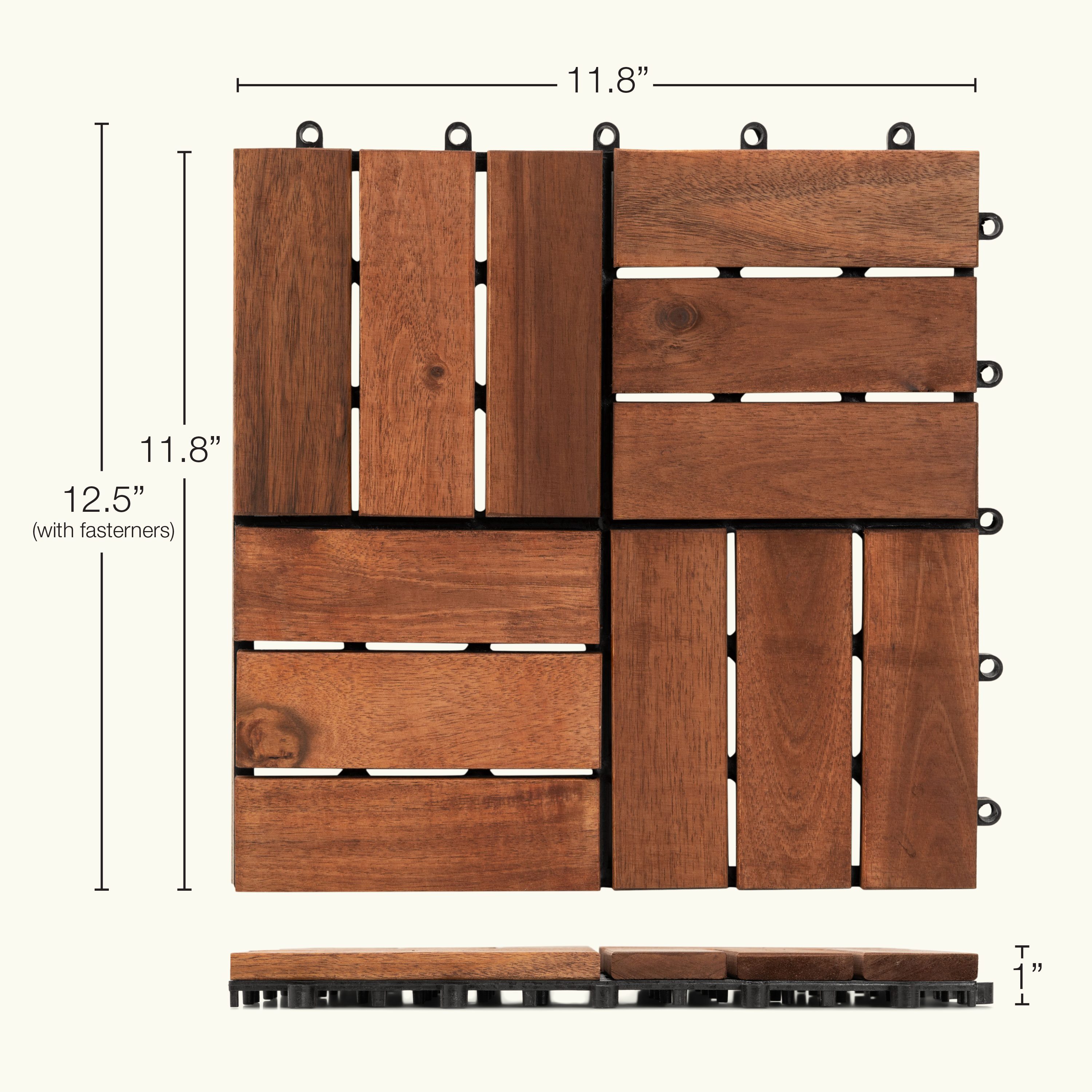 12 slats brown