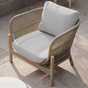 Nordic Outdoor Leisure Villa Courtyard Garden Hotel Homestay Creative Sofa Combinaison <span class=keywords><strong>Rotin</strong></span> Solid Wood Sofa - Product Image 4
