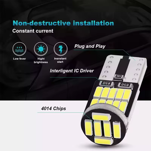 LED <span class=keywords><strong>T10</strong></span> W5W 194 501 LED Canbus No Error Car Interior Light <span class=keywords><strong>T10</strong></span> 26 SMD 4014 Chip Pure White Instrument Lights Bulb Lamp - Product Image 3