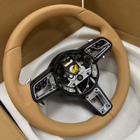 Volant en cuir pleine fleur pour Porsche Panamera Cayenne Macan Cayman Boxster Taycan 918 911 981 718 958