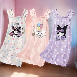 Sanrio pigiama abito Kuromi Melody Cinnamoroll Kawaii Design colletto con cappuccio per ragazze