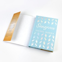 Livre personnalisé à couverture rigide avec impression et jaquette, pour école et bureau, avec estampage à chaud, titre en creux, reliure cousue et tranche pulvérisée