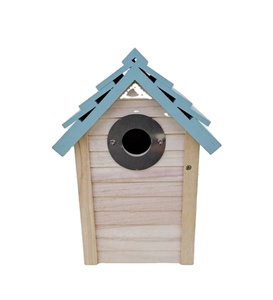 Caja <span class=keywords><strong>de</strong></span> Madera <span class=keywords><strong>para</strong></span> Pájaros con Techo Metálico, Certificada por BSCI, Casa <span class=keywords><strong>para</strong></span> Pájaros Silvestres <span class=keywords><strong>para</strong></span> Jardín - Product Image 4
