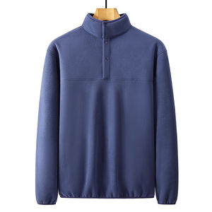 Suéter con logotipo personalizado para hombre, suéter de manga larga con cuello medio abierto, abrigo cálido para deportes de otoño e invierno para jóvenes y adultos. - Product Image 1