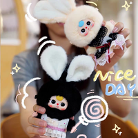 Boîtes mystère en peluche pour bébé, série Mini Lapin artisanal, avec contenu imprévisible