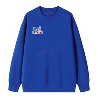 Sweat-shirt col rond en molleton brossé personnalisé 280 grammes, faible MOQ, impression de logo pour échantillons, startups, petites marques et équipes
