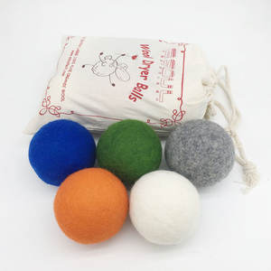 Nouveautés 2021, boules de séchage en laine mérinos bio écologiques faites à la main, 6 pièces, Taixiang TX-010d, 6-10 cm - Product Image 3