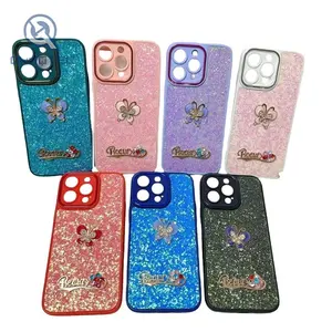 Butterfly Glitter China Factory Fashion Design Anti-fall Shockproof Mobile Phone Case For IPhone 15 14 13 12 11 Pro Max