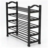 Étagère à chaussures multi-niveaux pour l'entrée de la maison, petit organisateur de rangement pour chaussures, robuste et durable, idéal pour les dortoirs et les maisons en location