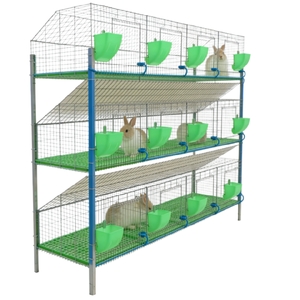Cage à lapins robuste en acier galvanisé de type H avec nichoir intégré pour des opérations d'élevage agricole à haute productivité - Product Image 5