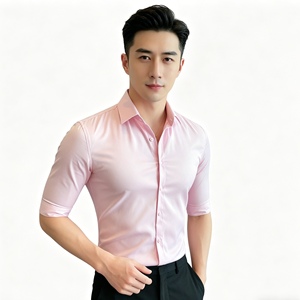 <span class=keywords><strong>Camisa</strong></span> de Vestir Formal de Manga Larga para Hombre, Corte Entallado, Color Sólido, Estilo Sehe - Product Image 5