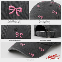 Gorra Trucker de Algodón Unisex Ajustable con Logotipo Bordado Personalizado de 6 Paneles, Estilo Vintage, con Visera Curva, Transpirable e Impermeable