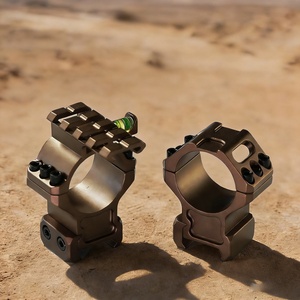 วงแหวนยึดกล้องเล็งอลูมิเนียม BANGBANG แบบแนวนอน พร้อมรางต่อขยายด้านบน ขนาด 20 มม. ฐานยึดขนาด 30 มม. ความสูงตรงกลาง 1.26 นิ้ว (สีน้ำตาล) - Product Image 2