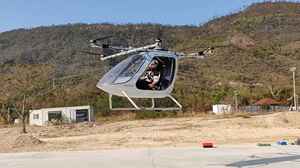 水曼金山電動VTOL旅客ドローン 1人乗り超軽量航空機 都市型エアモビリティ 20分バッテリー寿命 36km/h - Product Image 3