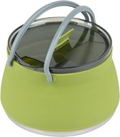 Bouilloire de voyage pliable 1L avec couvercle Bouilloire portable Chauffe-eau en silicone Pot pour camping Cuisinière à gaz