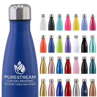 Bouteille d'eau isotherme en acier inoxydable enduit durable, forme cola, 12H Chaud 24H Froid, avec logo personnalisé pour promotion