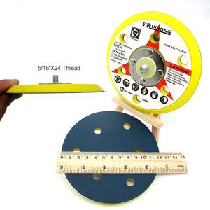 Plato de Respaldo de Vinilo PSA de 5 Pulgadas (125mm) con 6 Agujeros y Rosca 5/16"-24 para Discos Adhesivos, Lijadoras y Herramientas Abrasivas - Product Image 4