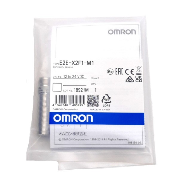 E2e-x2f1-m1 Inductive Proximity Sensor, 2mm, 12-24vdc, Pnp-no, M12 4-pin Brand New, Original Product with a One-year Warranty