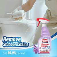 Hyperclean 550ml Spray Moussant Détergent Jetable Parfum Lavande Désodorisant Détachant 15-30% Ingrédients Actifs pour Salle de Bain
