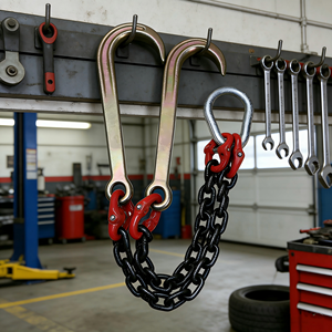 CE Certified G80 Steel Lifting Chain With Forged Hook Heavy Duty Rigging Sling <b>for</b> Crane Hoisting MP-Truck Towing Chain MP-Truck - Product Image 2