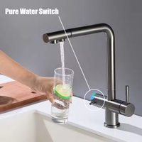 304 acier inoxydable 3-en-1 robinet d'eau chaude et froide purificateur d'eau évier à boire direct robinet de cuisine
