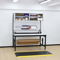 Table d'emballage modulaire personnalisable en acier laminé à froid Detall avec armoire de rangement intégrée pour entrepôt flexible et emballage de moteurs – Garantie 3 ans