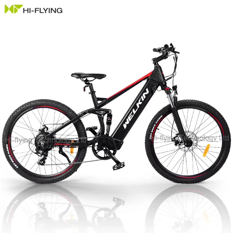 Magazzino ue/regno unito bicicletta elettrica a sospensione completa 350W 10.4A potente bici elettrica batteria al litio da 27.5 pollici e bici